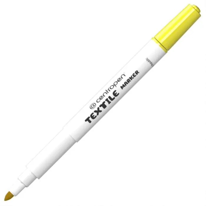 Textilní popisovač Centropen 2739 - žlutý, silný Super Cena