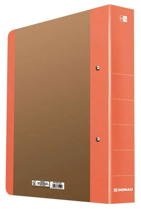 2kroužkový pořadač Donau Life - A4, 5 cm, D-mechanika, neonový oranžový, 1 ks Nejlepší Volba