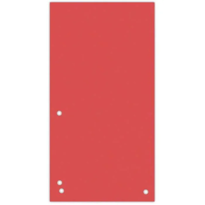 Papírové rozlišovače Donau - 1/3 A4, 235 x 105 mm, červené, 100 ks Autentický
