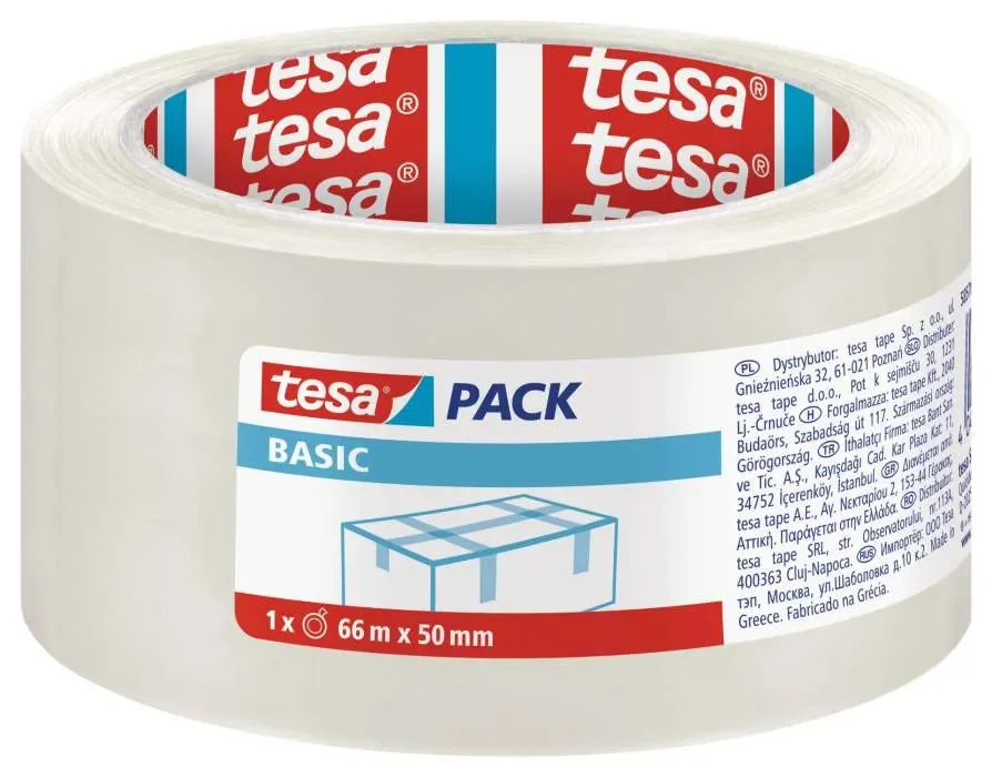 Balicí páska Tesa Basic - čirá, 50 mm x 66 m, 1 ks Levný