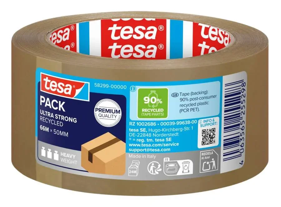 Omezená Nabídka Balicí páska Tesa eco & ultra strong PET - ultra pevná, hnědá, 50 mm x 66 m, 1 ks