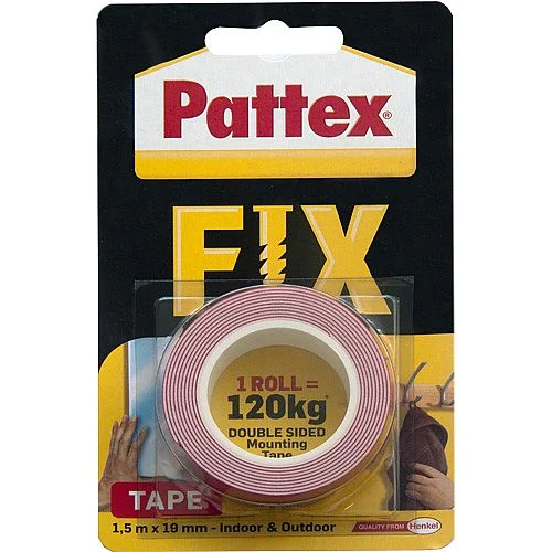 Sezónní Sleva Oboustranná montážní páska - Pattex, 19 mm/ 1,5 m, pěnová, do 120 kg