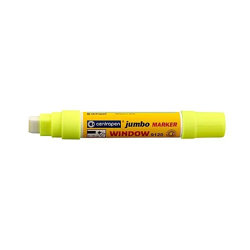 Jen Po Omezenou Doba Centropen 9120 - křídový popisovač, fluo žlutá, 2-15 mm