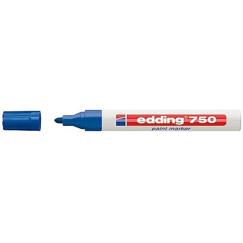 Cenový Hit Edding 750 - lakový popisovač, modrá, 2-4 mm