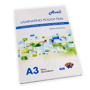 Levný Laminovací fólie AVELI A3/160 mic (2 × 80), lesklé - 100 ks/bal.