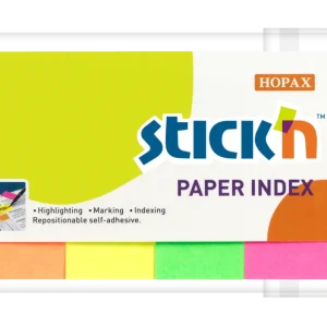 Papírové samolepicí záložky Stick'n 50 × 20 mm, 4 × 50 lístků, neonové barvy Expresní Doručení