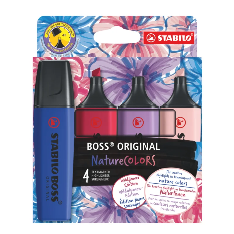 Zvýrazňovač STABILO BOSS NatureCOLORS Wildfowers - sada 4 barev Cenový Hit