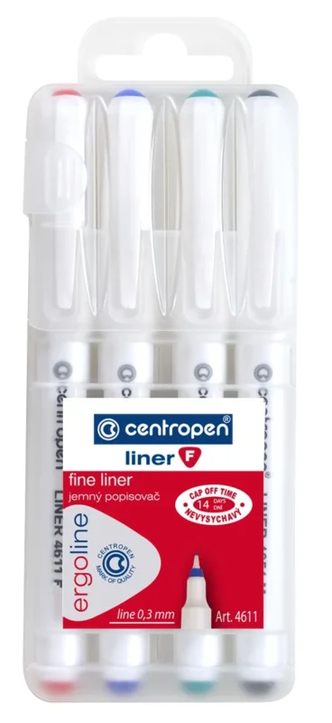 Speciální Cena Centropen Liner 4611 ergo 0,3 mm - sada 4 barev
