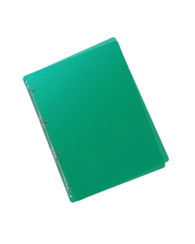 Pořadač 4kroužek A5 2,5 cm průhledný PP - zelený Nejlepší Volba