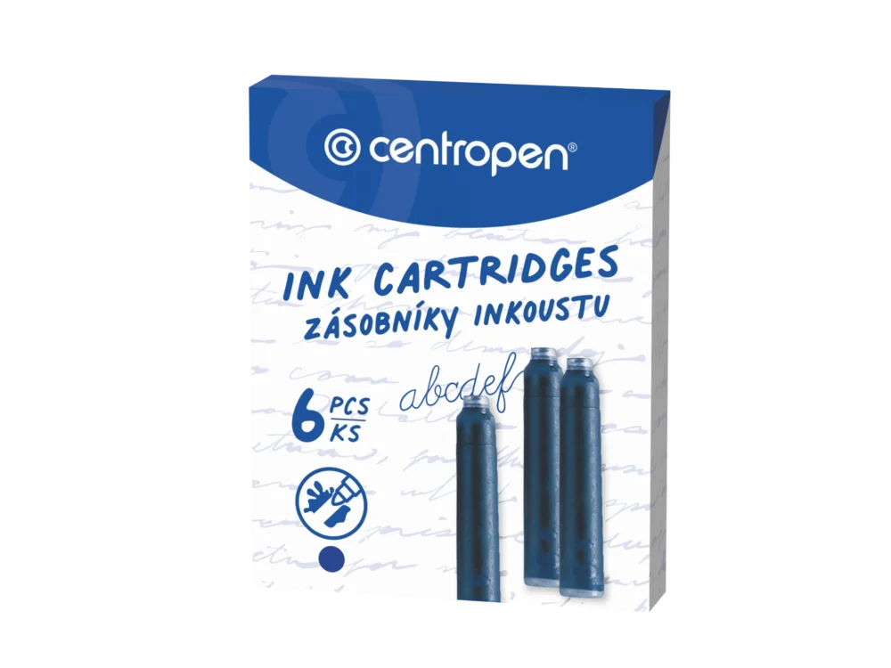 Centropen Inkoustové bombičky 10 ks - modré Autentický