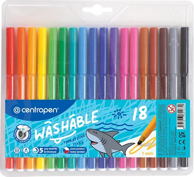 Novinka Centropen Popisovač 7790 - sada 18 barev