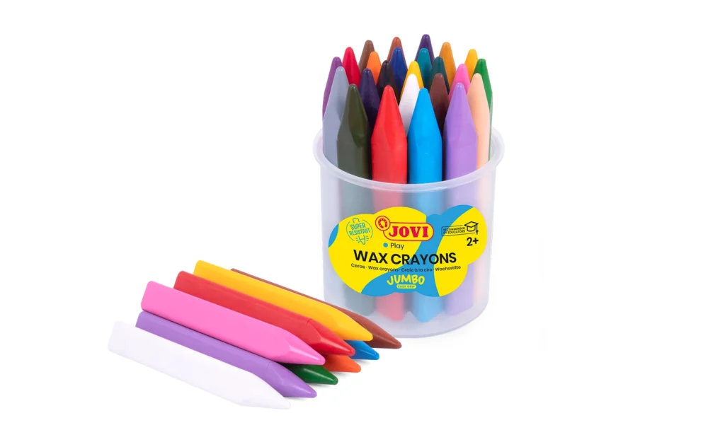 Pastelky JOVI voskové trojhranné - 24 ks, v kelímku Koupit Online