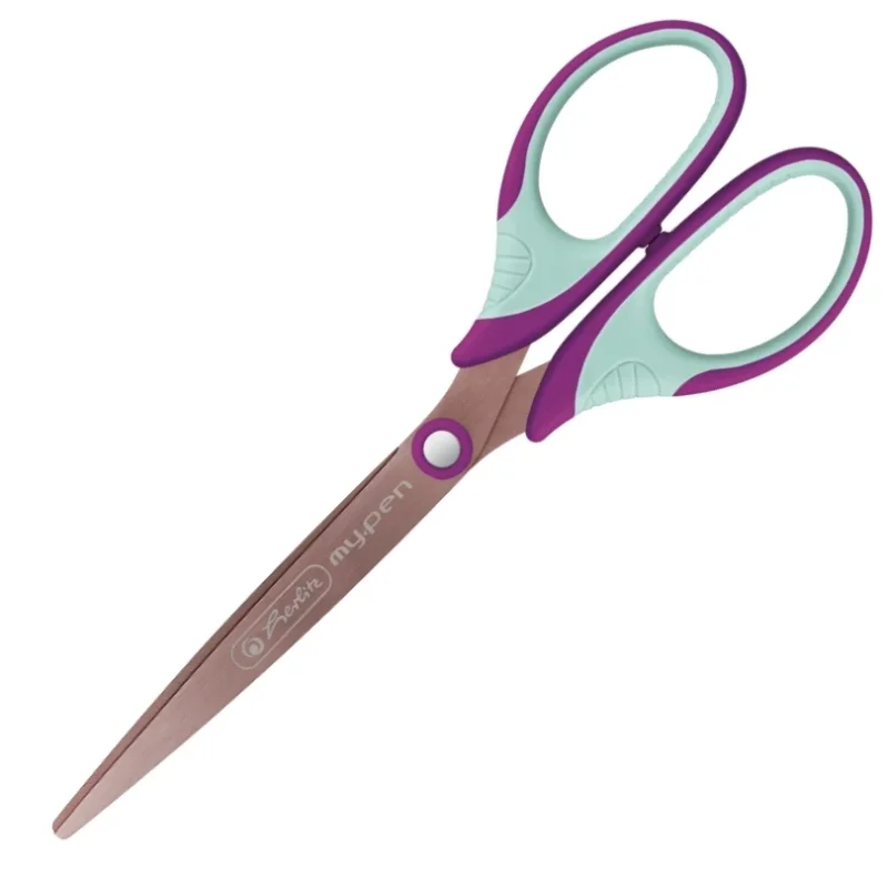 Školní nůžky Herlitz my.pen 19 cm špičaté - fialové Cenově Výhodný