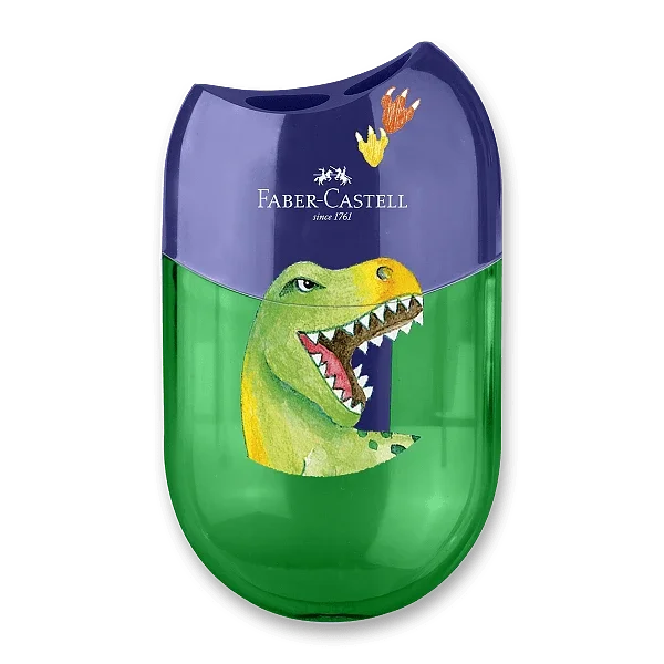 Ořezávátko Faber-Castell dvojité se zásobníkem - Dinosaurus Nejprodávanější