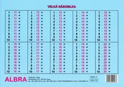 Velká násobilka - tabulka lamino A4 Akce