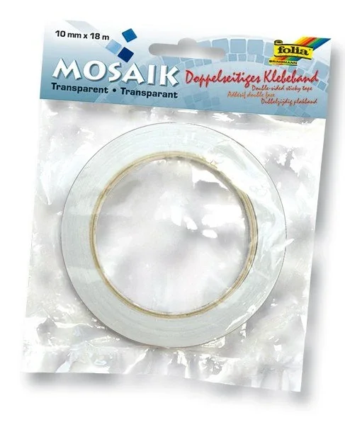 Novinka Oboustranná průhledná lepicí páska (k mozaikám) 10 mm × 18 m