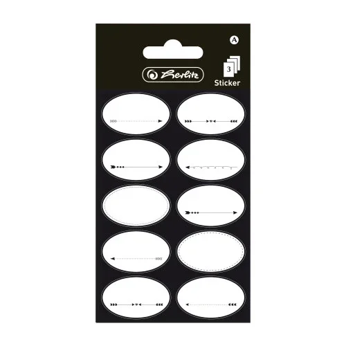 Vrácení Zdarma Herlitz Samolepicí etikety bez popisu Just Black, 3 listy
