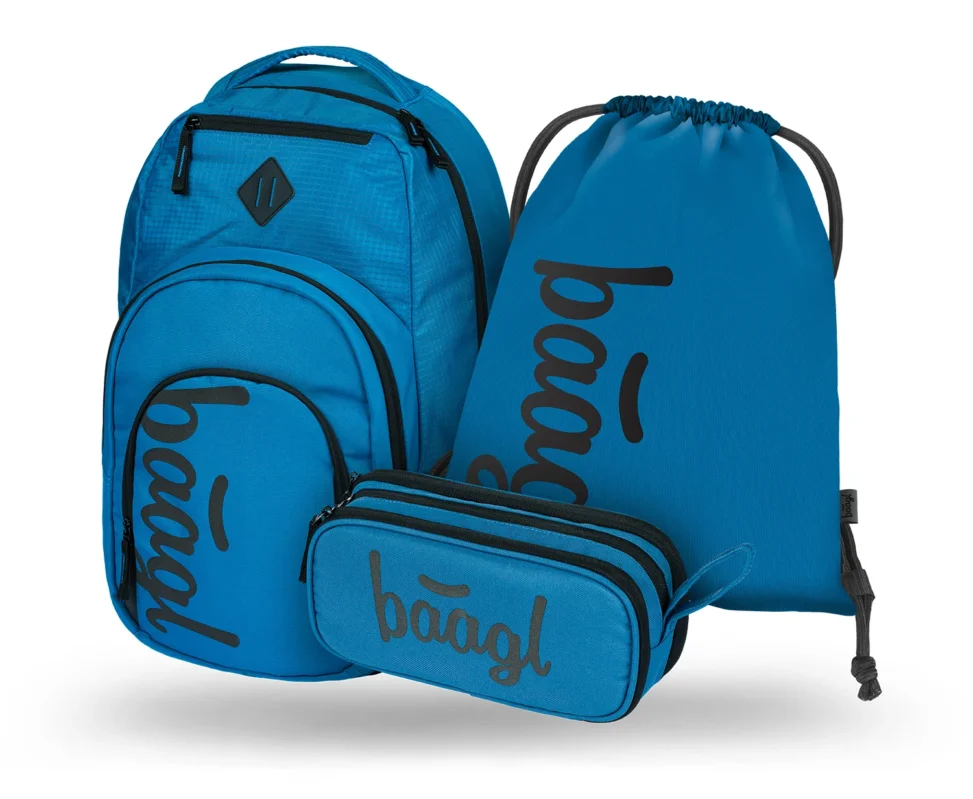 BAAGL 3 SET Coolmate Ocean Blue: batoh, penál, sáček Omezená Nabídka