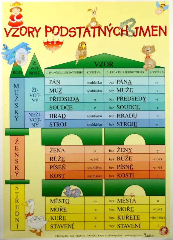Vzory podstatných jmen /70×100/ Časově Omezené