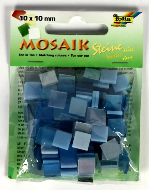 Sezónní Sleva Mozaikové kamínky - tón v tónu mix - barva modrá