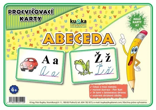 Procvičovací karty - abeceda A4 (30x21 cm) Výhodná Nabídka