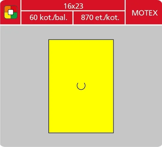 Značkovací etikety do etiketovacích kleští (EZ) - MOTEX, 16x23 mm, žluté, 870 etiket - DOPRODEJ Omezená Nabídka