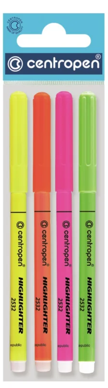 Sezónní Sleva Zvýrazňovač Centropen 2532/4 - 1,8 mm, sada 4 ks