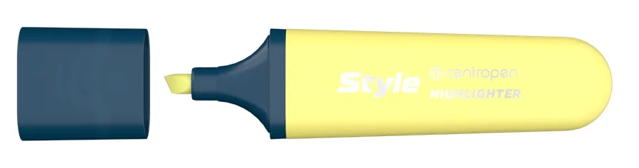 Zvýrazňovač Centropen Highlighter Style Soft 6252 - klínový hrot, 1-4,6 mm, žlutý Cenově Výhodný