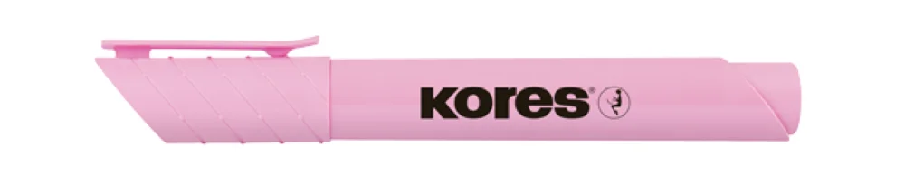 Zvýrazňovač Kores High Liner Plus - klínový hrot, 3-5 mm,pastelově růžový Koupit Online
