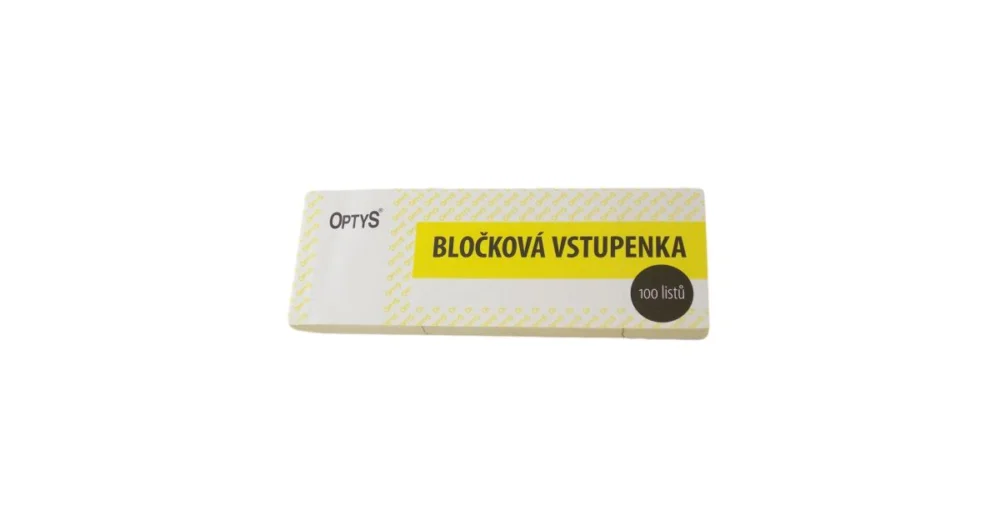 Ihned K Objednání Bločkové vstupenky, číslované, 100 listů, OP1267
