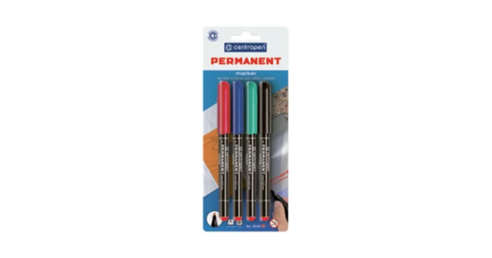 Permanentní fix (popisovač) Centropen 2846, šíře stopy 1 mm, sada 4 ks Koupit Online
