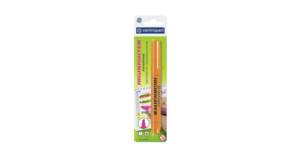 Nová Kolekce Zvýrazňovač Centropen 8552, šíře stopy 1 - 4,6 mm, oranžový