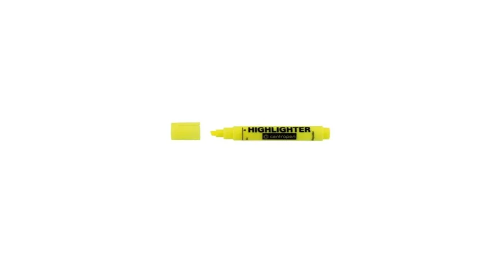 Zvýrazňovač Centropen 8552, šíře stopy 1 - 4,6 mm, žlutý Odeslání Ihned