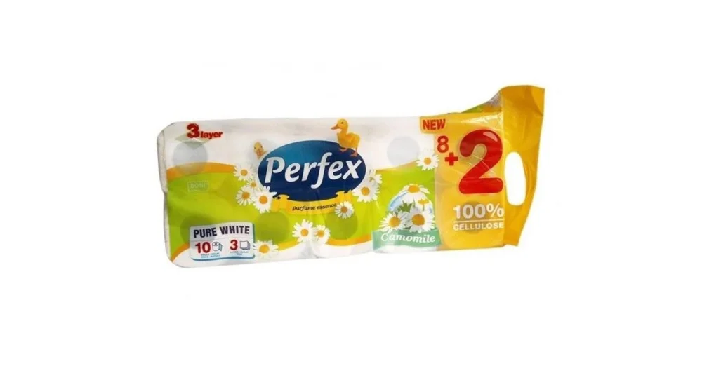 Toaletní papír Perfex heřmánek, 3 vrstvy,10 ks Přímo Od Výrobce