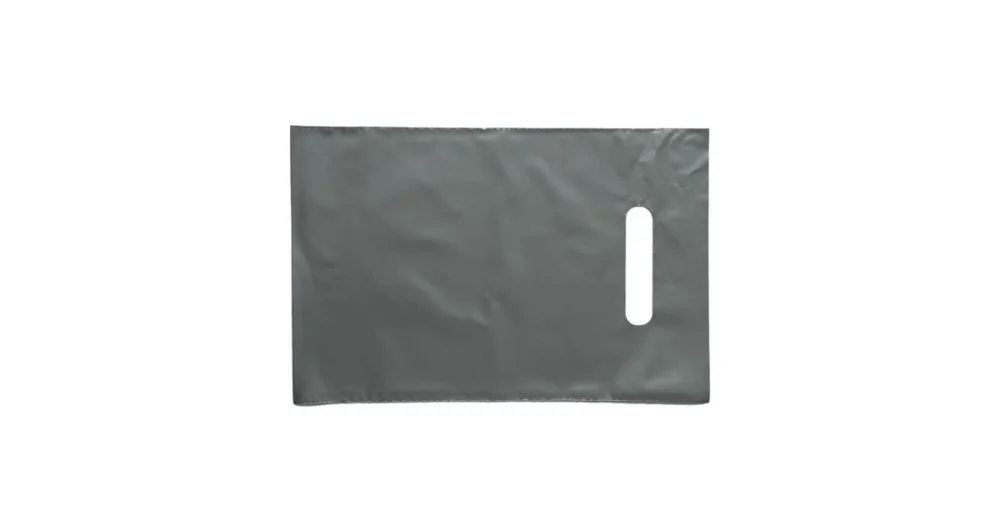 Speciální Cena LDPE taška bez zpevněného průhmatu a složeného dna, délka 30 cm, šířka 20 cm, stříbrná
