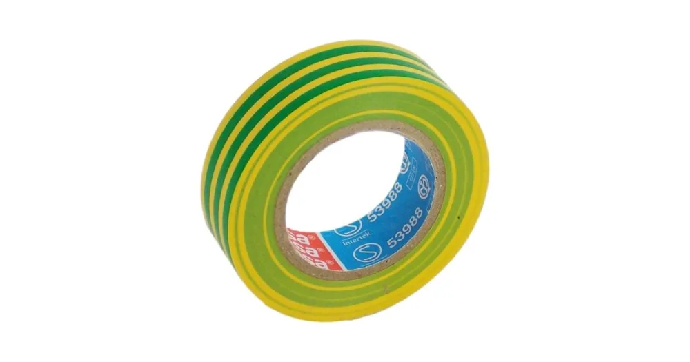 Elektroizolační páska Tesa, šíře 15 mm, návin 10 m, žluto-zelená Akční Nabídka