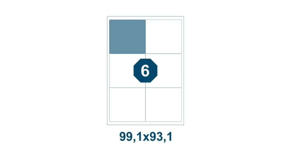 Expresní Doručení Samolepicí etikety, délka 99,1 mm, šířka 93,1 mm, 6 ks na archu A4, 100 listů/bal.