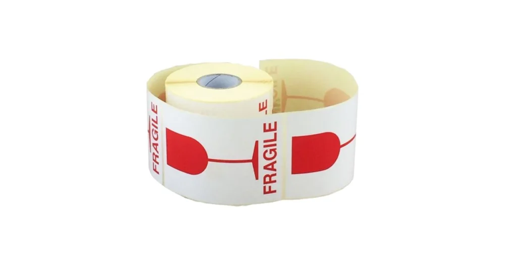 Kup Teď Přepravní samolepící "FRAGILE" (červený pohár) šířka 90, délka 130 mm, 500 ks na roli