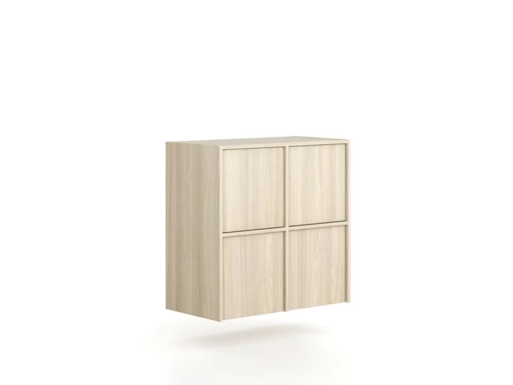Nástavba pro skříně FRAME, 4x dveře, 872 x 450 x 854 mm, PUSH-lock, dub přírodní Akční Cena