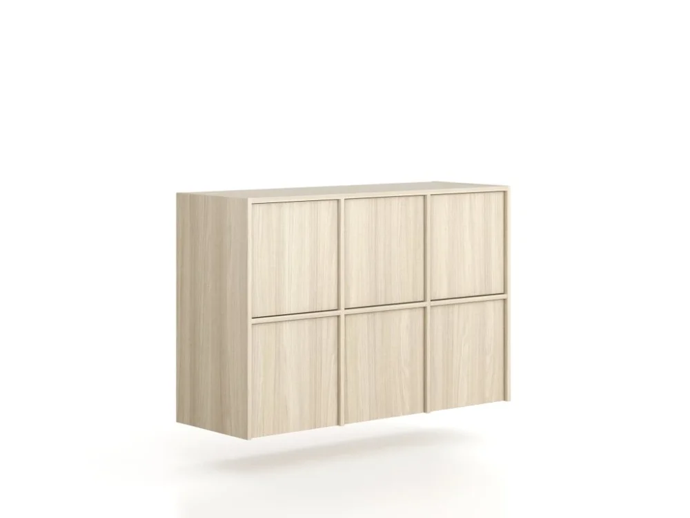 Nástavba pro skříně FRAME, 6x dveře, 1299 x 450 x 854 mm, PUSH-lock, dub přírodní Výhodná Nabídka