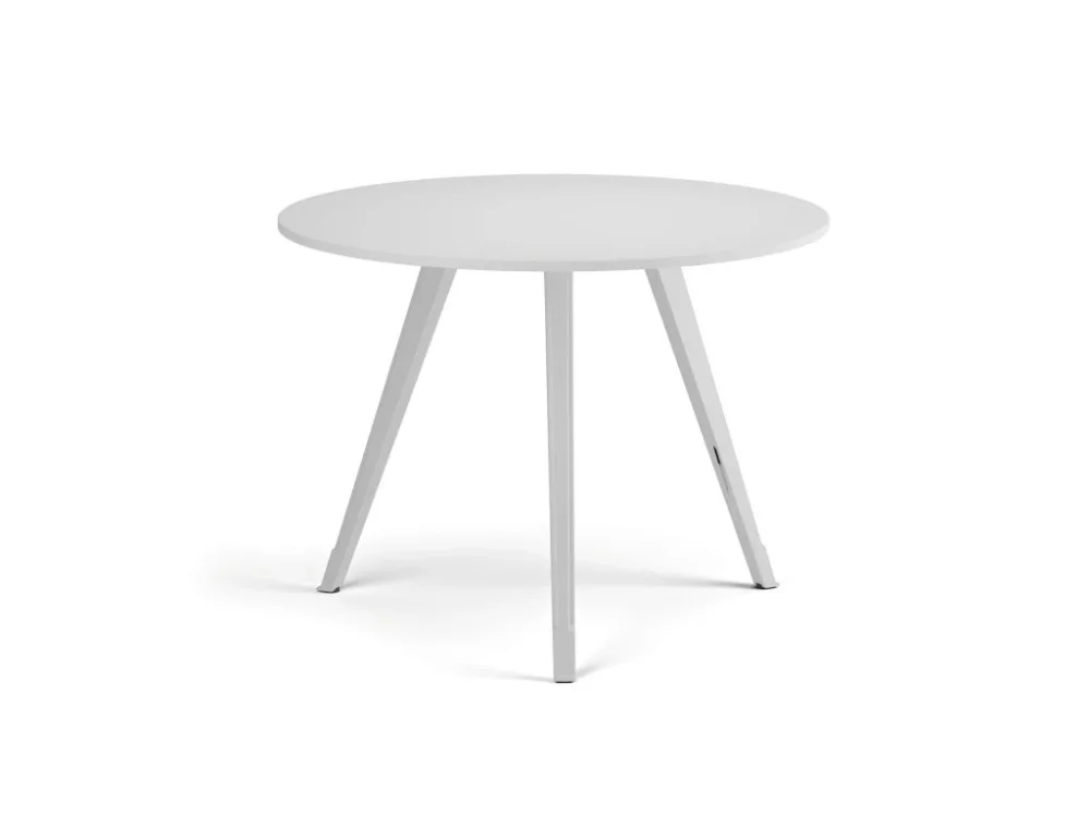 Kup Teď Konferenční stůl PRIMO ZEN, průměr 100 cm, bílá podnož, bílá