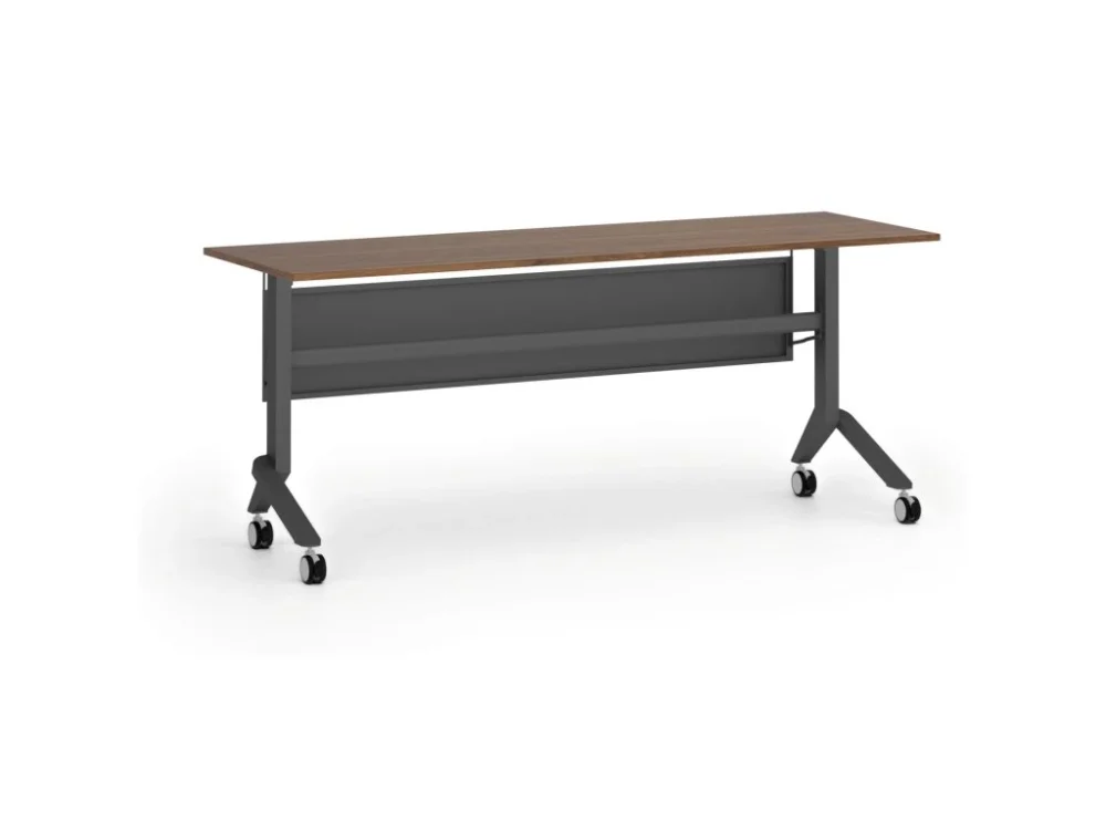 Mobilní stůl PRIMO MOVE, 180x60 cm, černá podnož, ořech Výhodná Nabídka