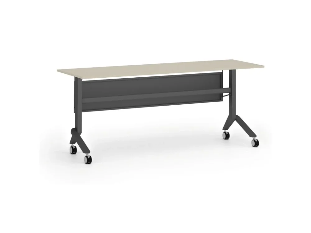 Akční Cena Mobilní stůl PRIMO MOVE, 180x60 cm, černá podnož, bříza