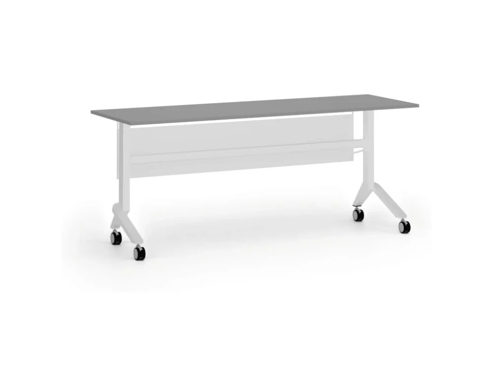 Mobilní stůl PRIMO MOVE, 180x60 cm, bílá podnož, grafit Bezpečná Platba