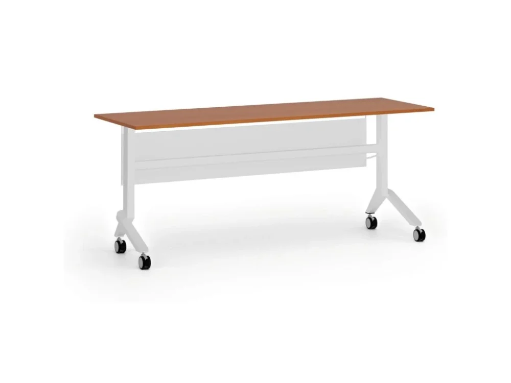 Mobilní stůl PRIMO MOVE, 180x60 cm, bílá podnož, třešeň Bezpečná Platba