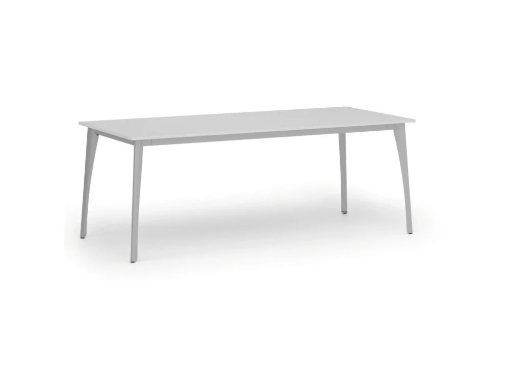 Odeslání Ihned Jednací kancelářský stůl PRIMO OMEGA, 200x90 cm, šedá podnož, bílá