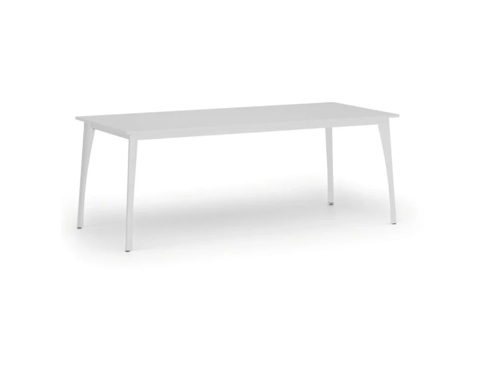 Jednací kancelářský stůl PRIMO OMEGA, 200x90 cm, bílá podnož, bílá Nejprodávanější