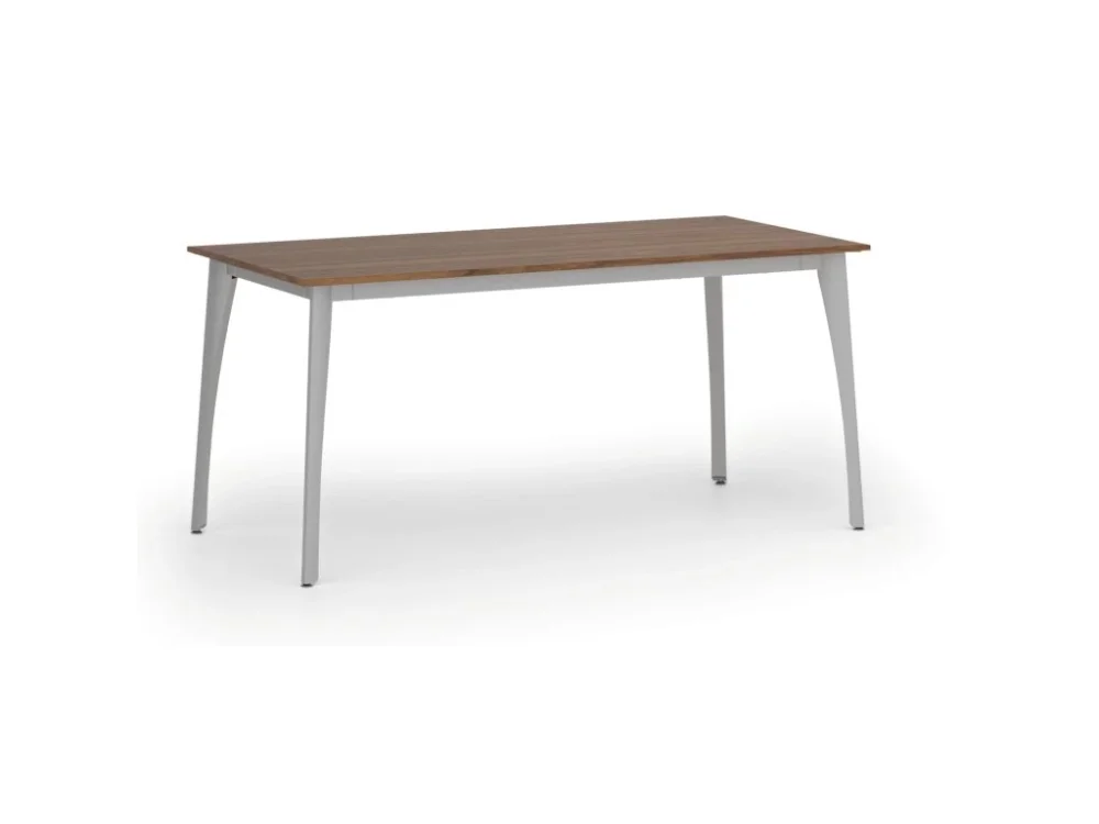 Nejlepší Cena Jednací kancelářský stůl PRIMO OMEGA, 160x80 cm, šedá podnož, ořech