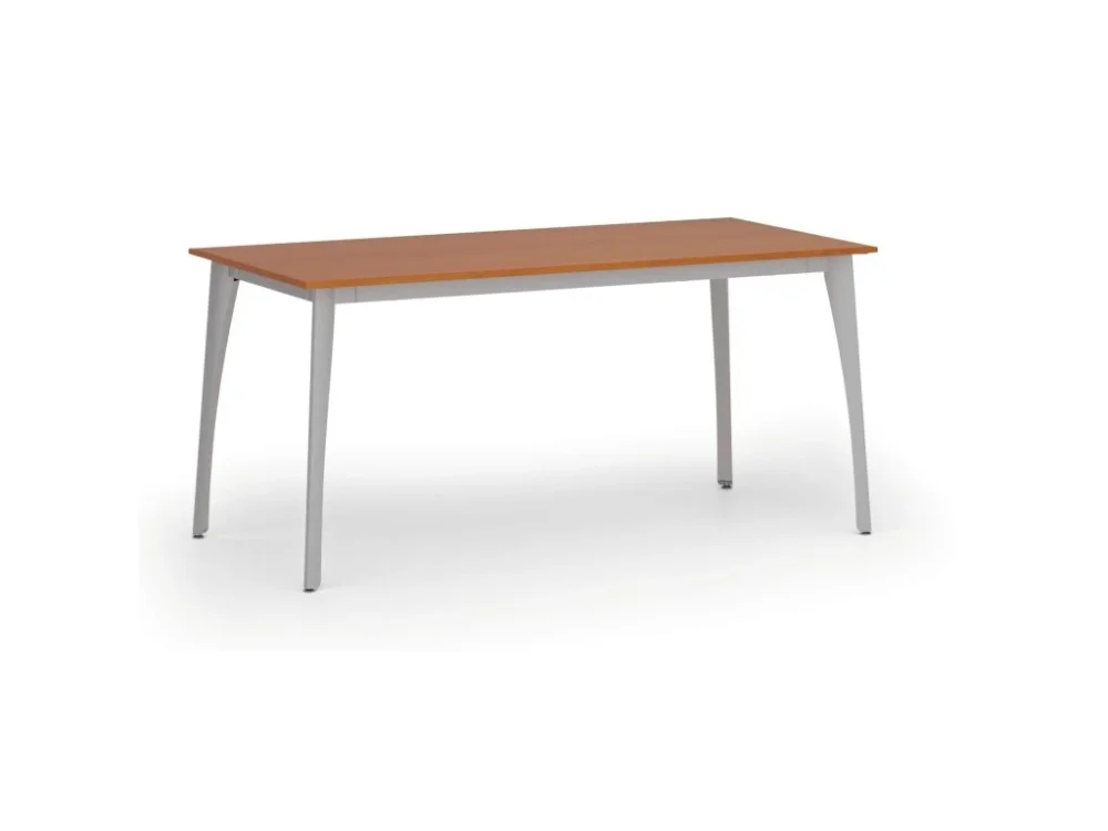 Cenový Hit Jednací kancelářský stůl PRIMO OMEGA, 160x80 cm, šedá podnož, třešeň
