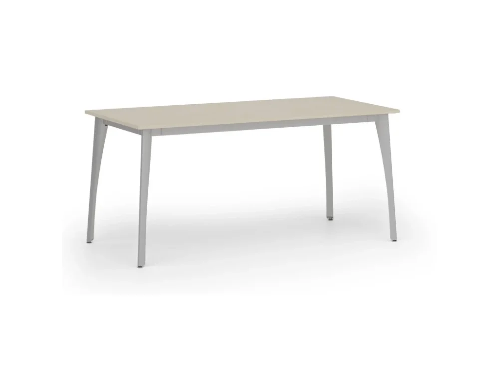 Must-Have Jednací kancelářský stůl PRIMO OMEGA, 160x80 cm, šedá podnož, bříza